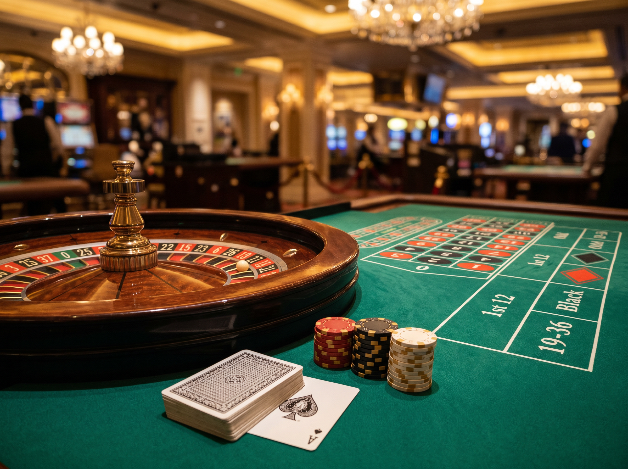 Close-up of roulette table at BestRankingHub casino